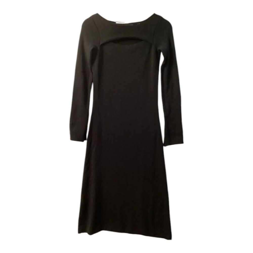 Equipment Femme Black‎ Cut-Out Knitted Midi Dress Size XS